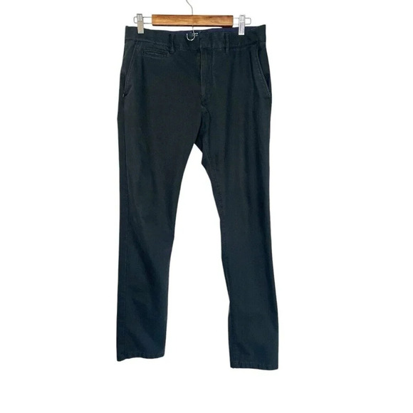 J Crew Tech Pant Black 32x32 (Meas 32x30) 484 Slim Fit Performance Chino Work - Picture 1 of 10